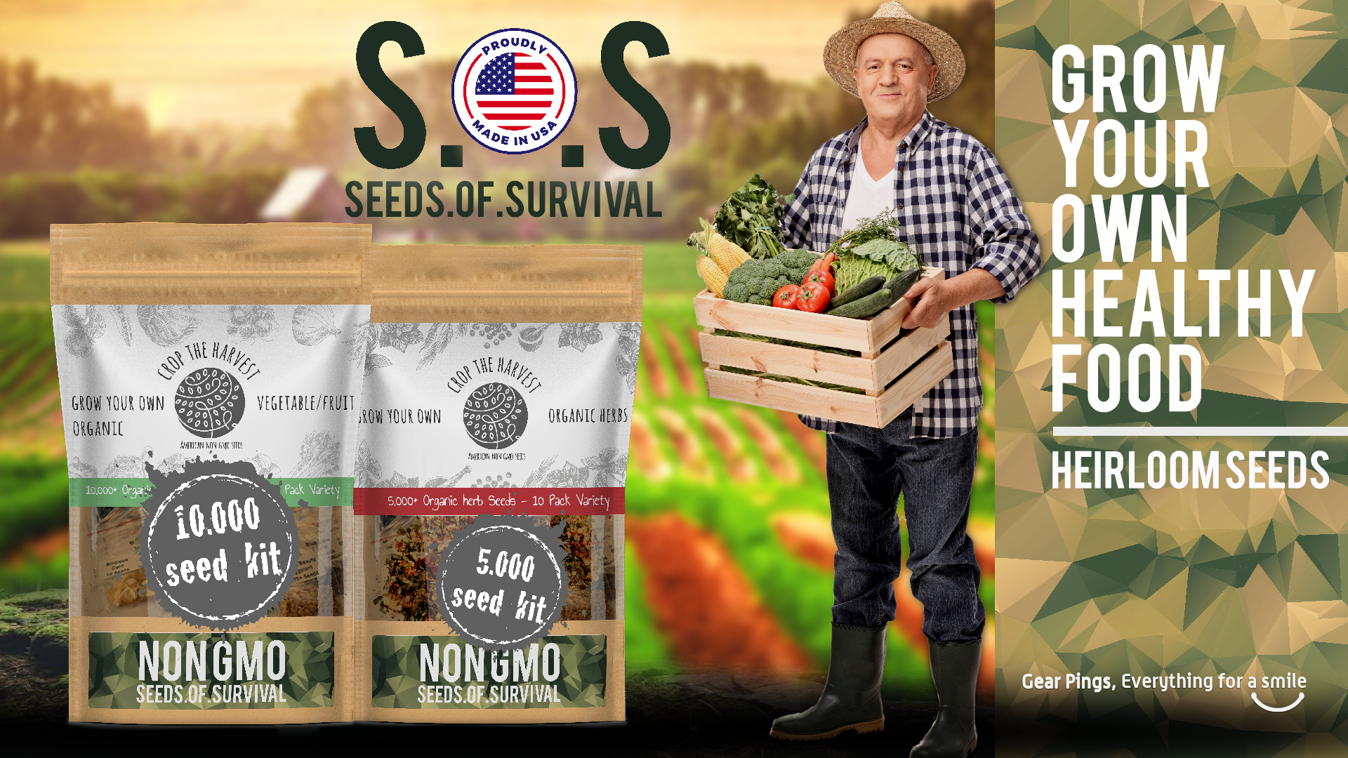 organic herb seeds and plants Vegetable + Herb + Plant Food Organic Seed Kit – GearPings
