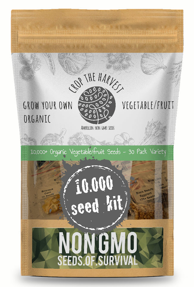 10,000+ S.O.S Seeds Of Survival Vegetable Organic Seed Kit