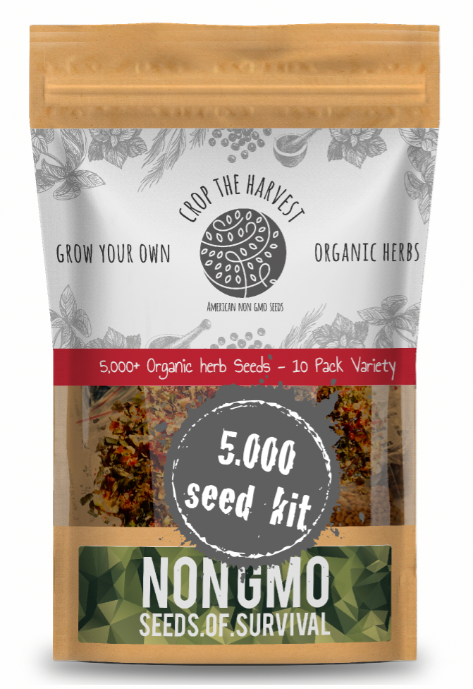 5,000+ S.O.S. Seeds Of Survival Organic Herb kit